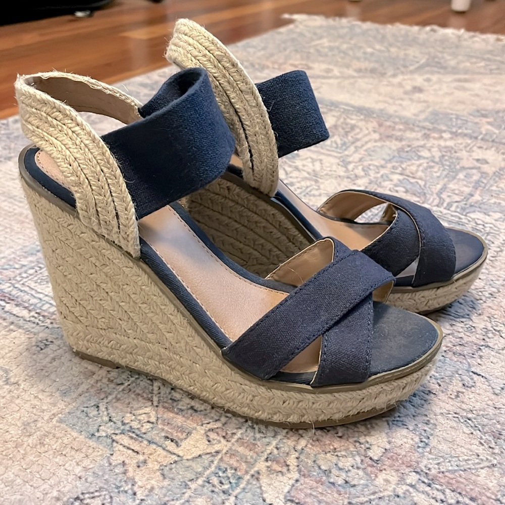 Merona Espadrille Navy Wedge